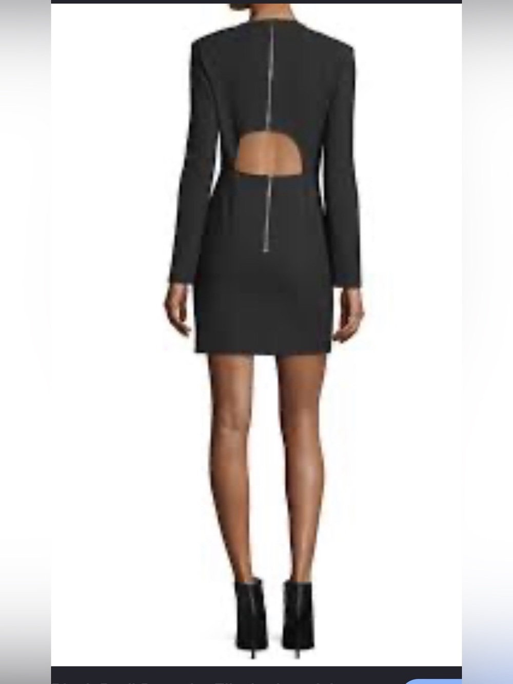 Elizabeth and James Black Long-Sleeve Sheath Dress